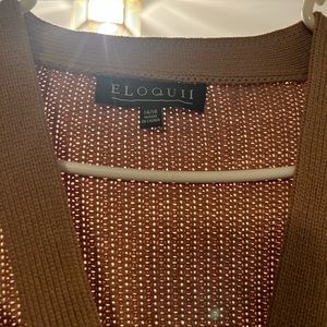Brown knit sweater, brand new with no tag from Eloquii